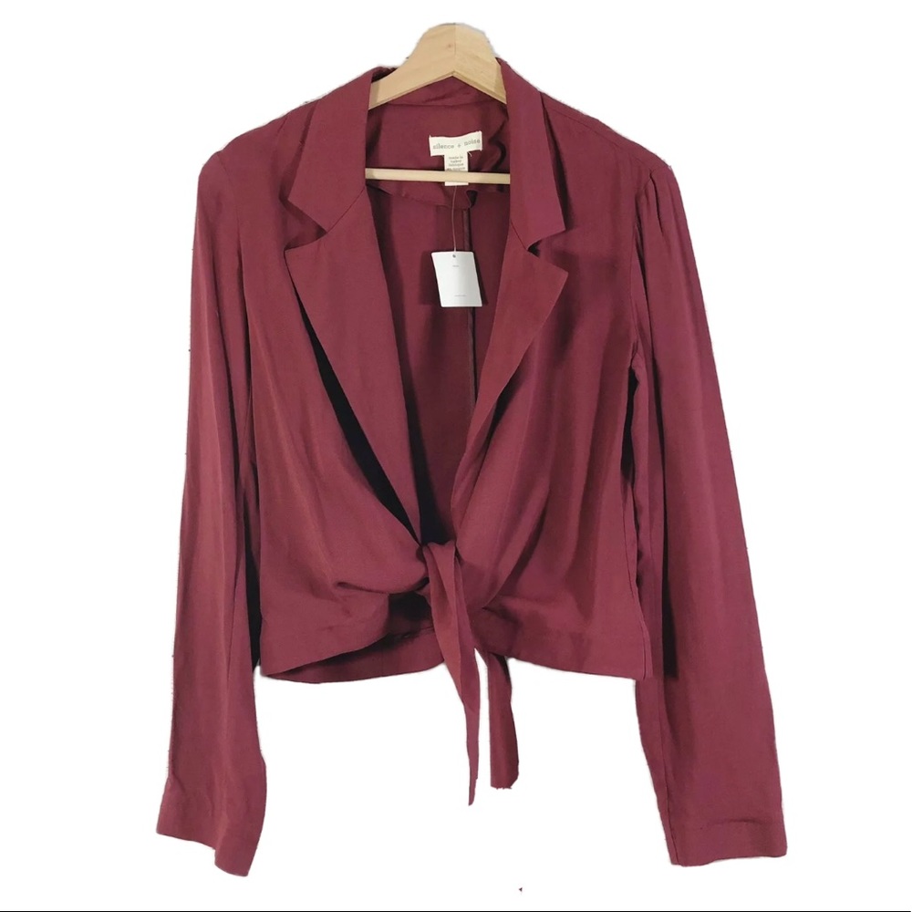 URBAN OUTFITTERS Silence + Noise Tie Front Blazer Jacket Sz M